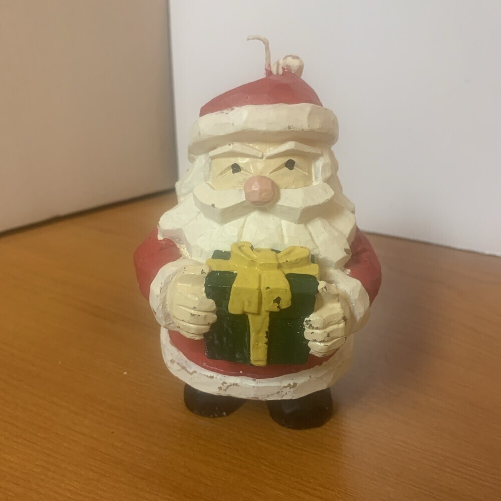 Vintage Santa Christmas Candle Unused 6”x 4”